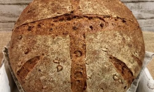 Dinkel-Bauernbrot mit LM – kernig u. saftig