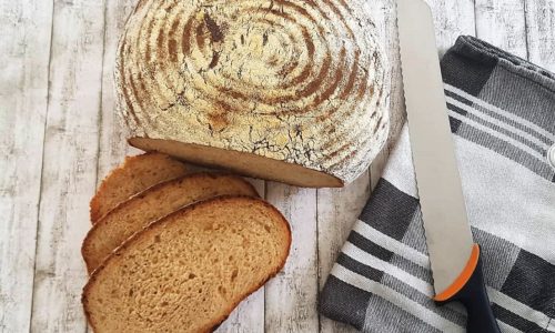 Kefir Dinkel Brot mit Röstzwiebeln